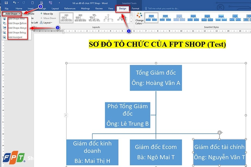 Vẽ sơ đồ tổ chức trong Word - Ảnh 06