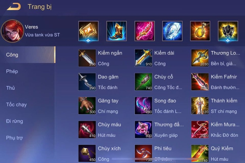 Trang bị đi hỗ trợ