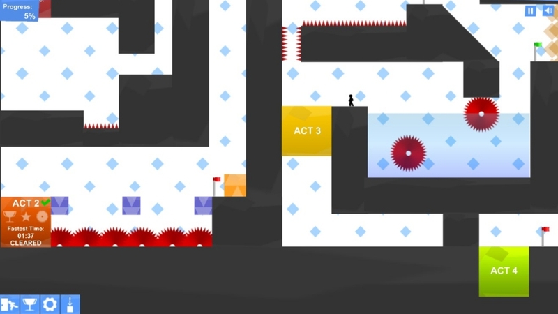 Game Vex 3 có rất nhiều khu vực thiết kế địa hình đa dạng