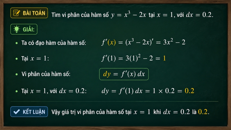 Dạng toán tìm vi phân của hàm số