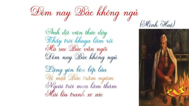 Mẫu bài làm cho bài thơ Đêm nay Bác không ngủ