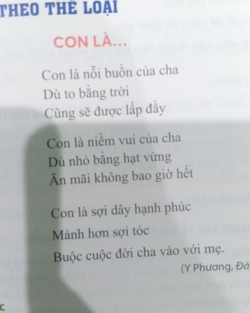 Mẫu bài làm cho bài thơ Con là