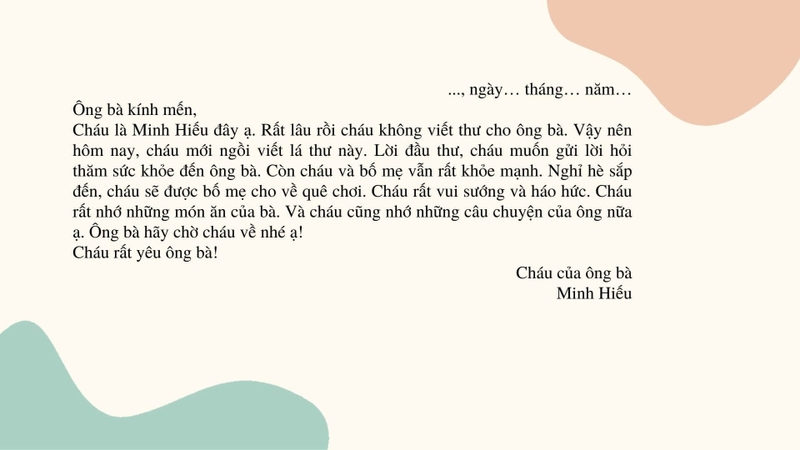 viết thư thăm hỏi 2