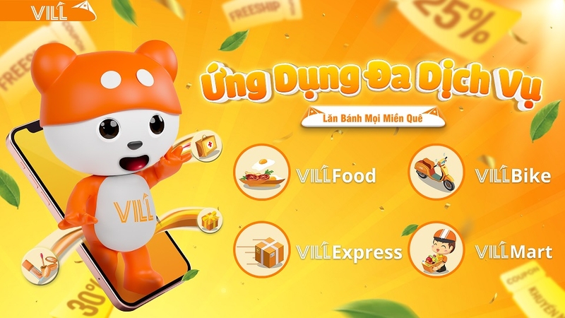 Những tính năng và tiện ích nổi bật của ứng dụng VILL: Đặt xe & giao đồ ăn
