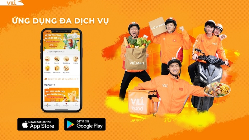 Cách tải ứng dụng VILL: Đặt xe & giao đồ ăn cho thiết bị của bạn