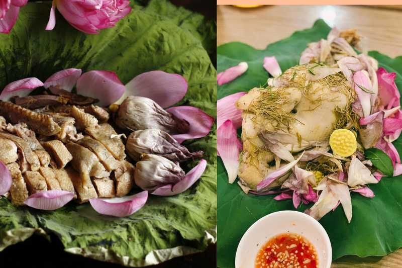 Vịt hấp hoa sen (1)