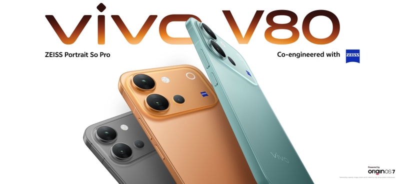 vivo V80 có ba tùy chọn màu, mang đến lựa chọn từ nổi bật đến trung tính.