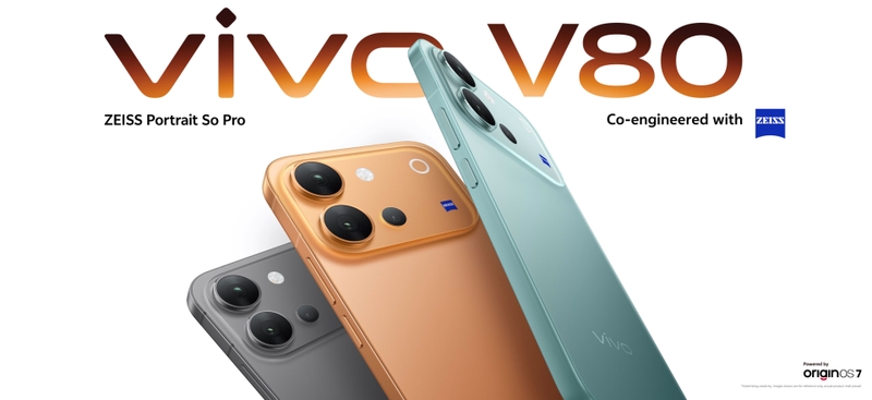Ba phiên bản màu của vivo V80 mang đến lựa chọn đa dạng về phong cách và ngoại hình.