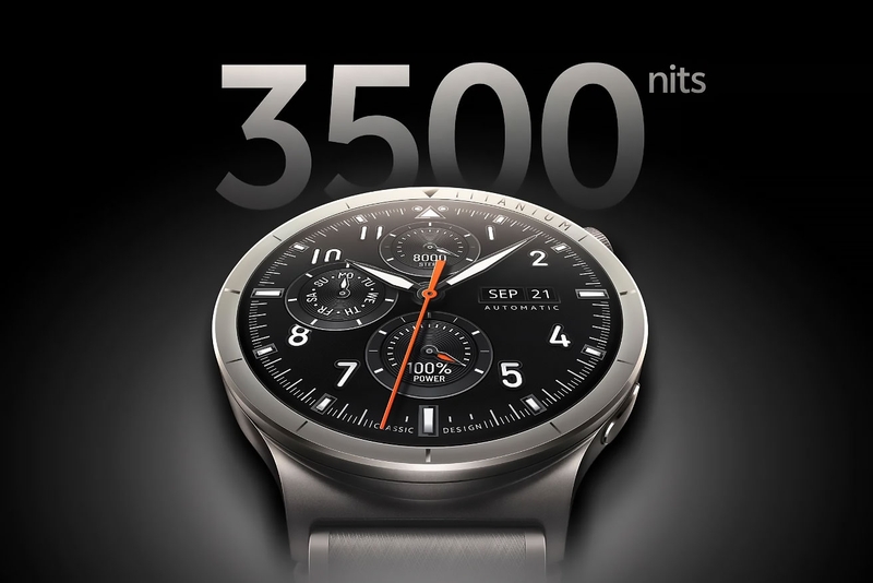 Màn hình vivo Watch 6 đạt độ sáng cục bộ tối đa 3.500 nit, hỗ trợ quan sát tốt hơn ngoài trời.