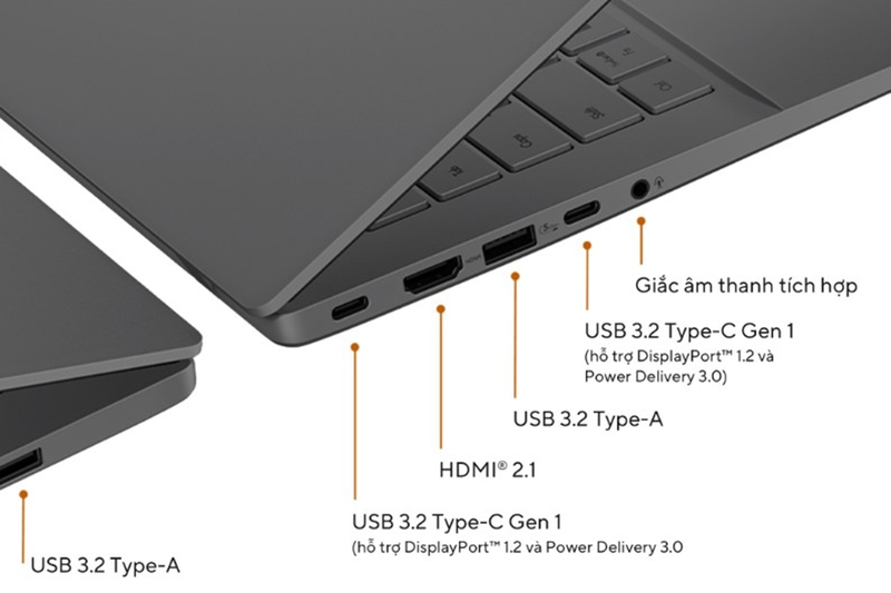 Vivobook S14 M3407GA  Hệ thống cổng kết nối đáp ứng tốt nhu cầu