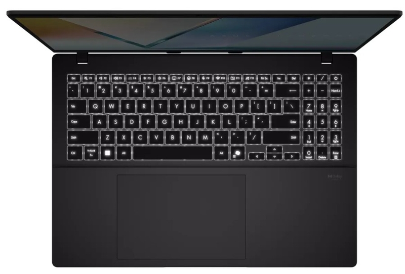 Asus Vivobook S16 M3607HA bàn phím LED được trang bị kèm cụm phím số