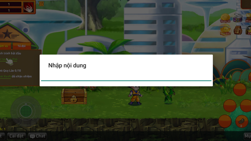 Bước 2: Tại ô Nhập nội dung, nhập vào mã mà bạn muốn đổi theo cú pháp sau: “quatang”_”mã-đổi-thưởng”.