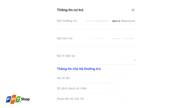 Cập nhật thêm thông tin tạm trú