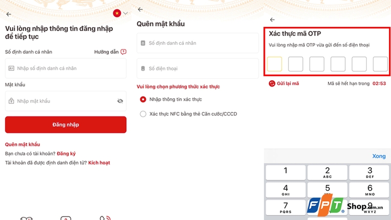 OTP là một hình thức xác thực trong VNeID