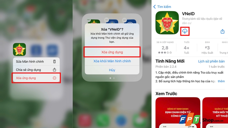 Tải lại ứng dụng VNeID để khắc phục lỗi