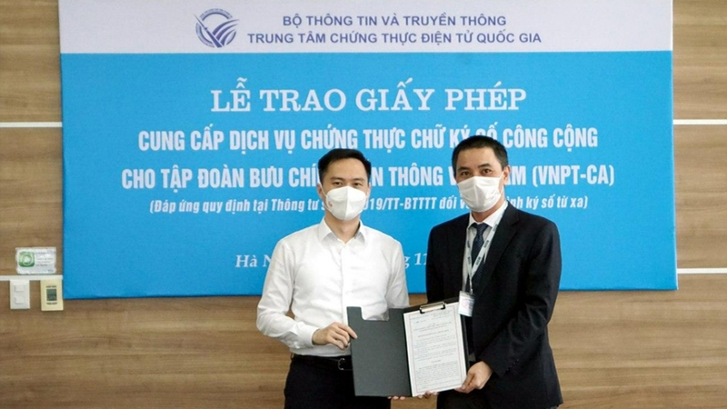 VNPT được Bộ Thông tin và Truyền thông cấp phép hoạt động VNPT-CA