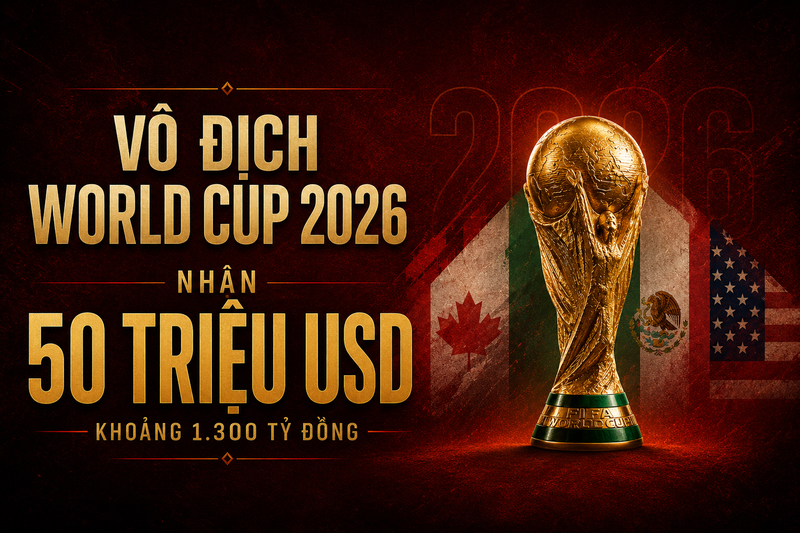Vô địch World Cup 2026 được bao nhiêu tiền?