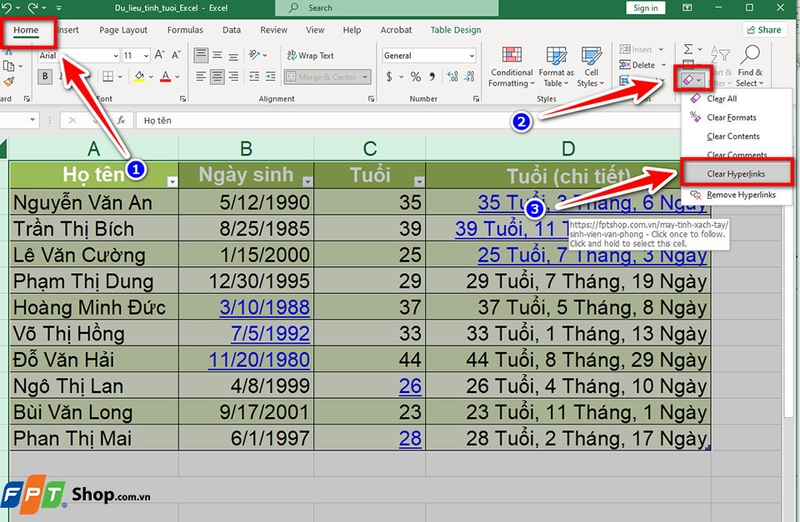 Cách vô hiệu hóa Hyperlink trong Excel - 06