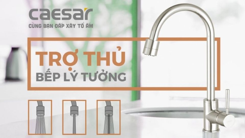 Vòi rửa bát nóng lạnh Caesar K325C