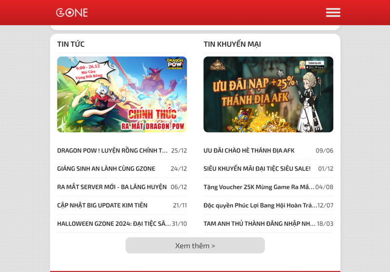 Nạp game VQAS - Lưu ý