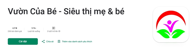 ứng dụng Vườn Của Bé 1