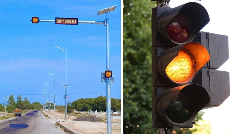 Có hai loại đèn vàng giao thông