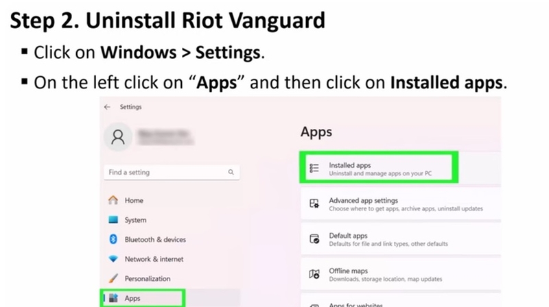 Vào phần gỡ cài đặt ứng dụng trên Windows