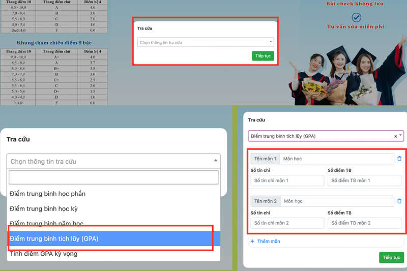 Web tính điểm GPA đại học (4)