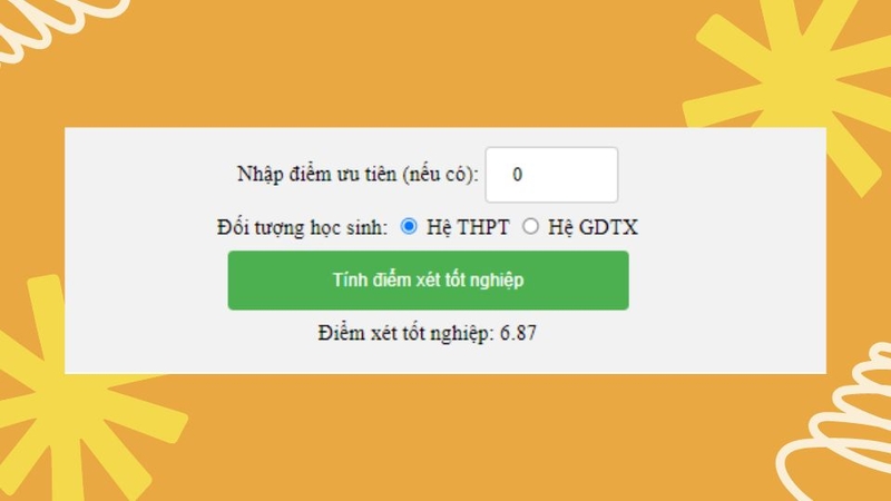 Nhấn chọn Tính điểm xét tốt nghiệp