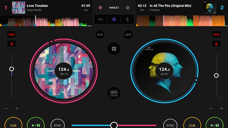 WeDJ sở hữu giao diện đồ họa rất trực quan