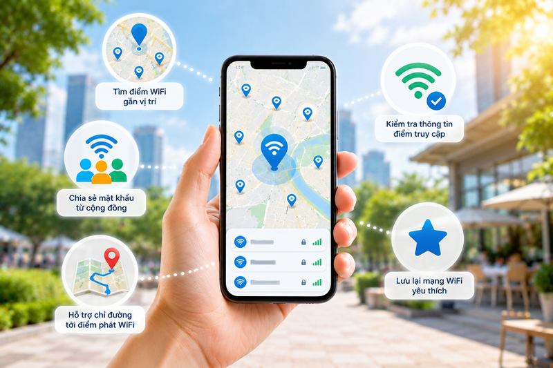 Những tính năng nổi bật của ứng dụng mật khẩu WiFi Chùa