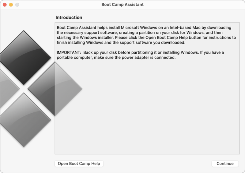 Boot Camp bước 1