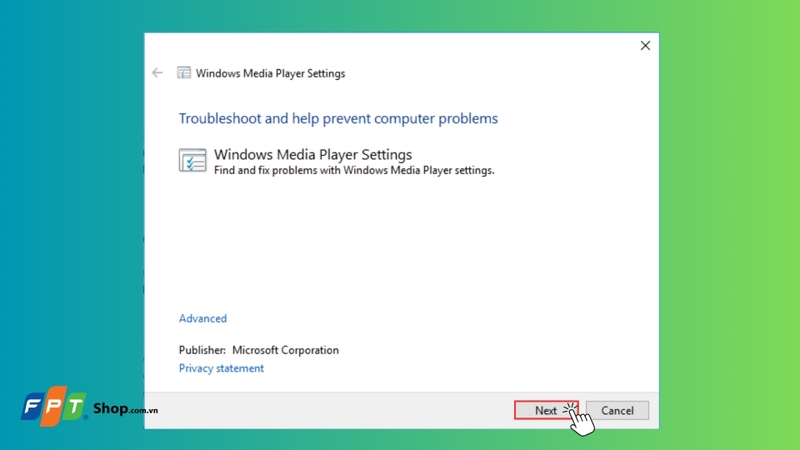 Nếu có sự cố, nhấn Apply this fix để đặt lại Windows Media Player về cài đặt mặc định