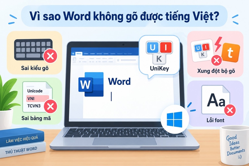 Word không gõ được tiếng Việt ảnh 2