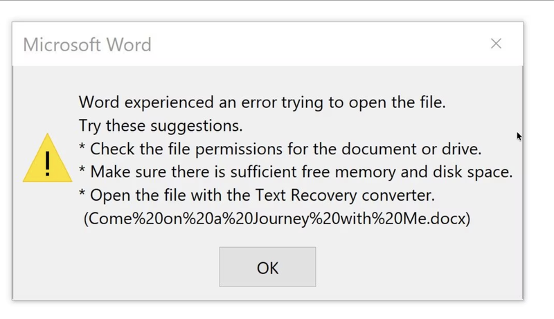 Word không mở được file docx - Hình 2