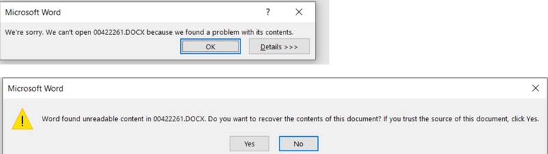 Word không mở được file docx - Hình 3