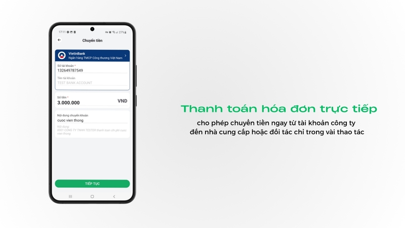 Thanh toán hóa đơn trực tiếp