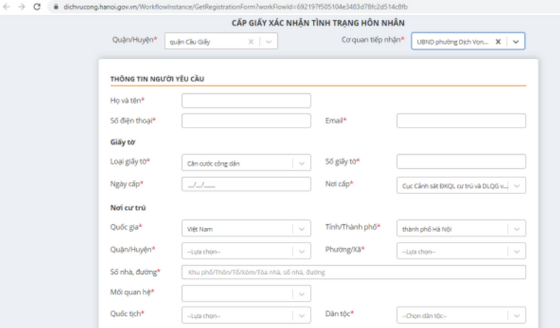 Bạn cần cung cấp thông tin cần thiết