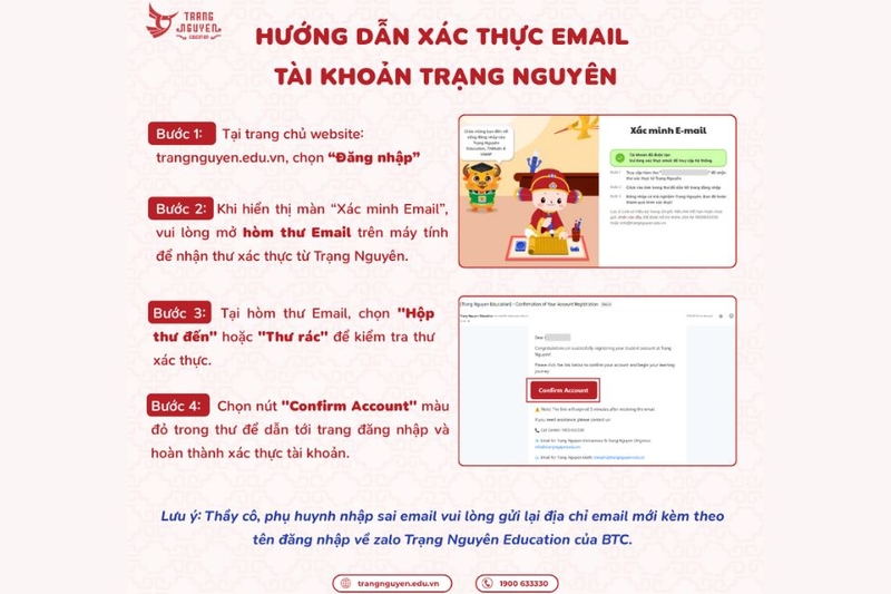 Hướng dẫn chi tiết các bước xác thực tài khoản Trạng Nguyên