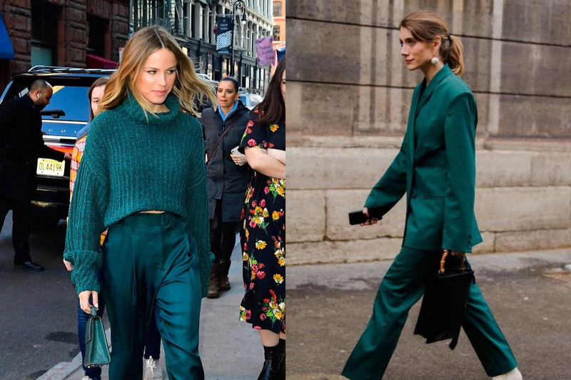 Phối nguyên set xanh cổ vịt