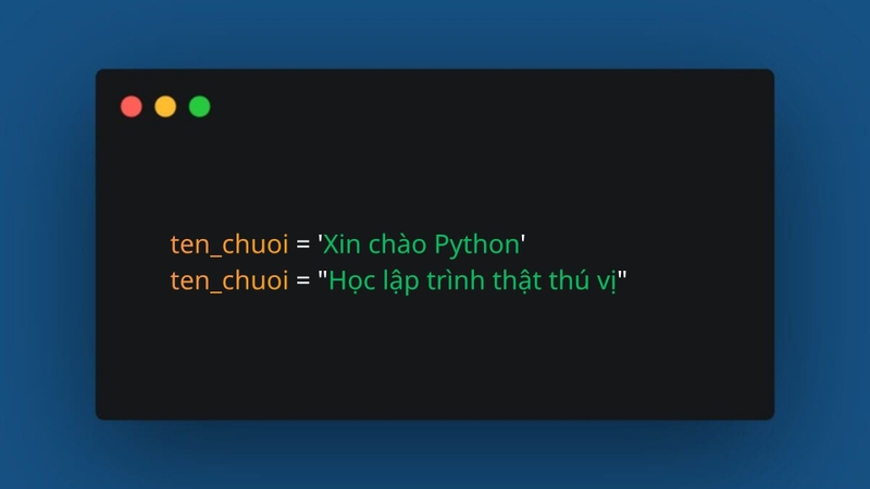 Cách khai báo xâu kí tự trong Python