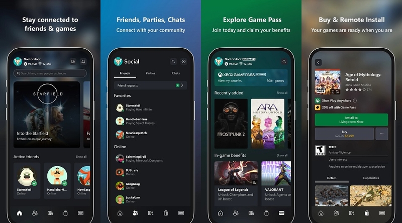 Tải ứng dụng XBOX để quản lý tài khoản và kết nối hệ sinh thái XBOX