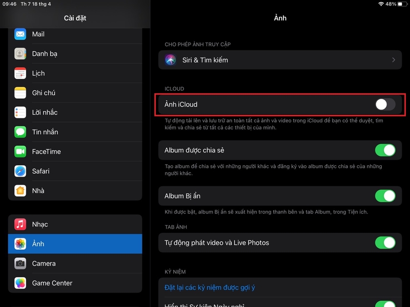 chia sẻ và in ảnh trên iPad 11
