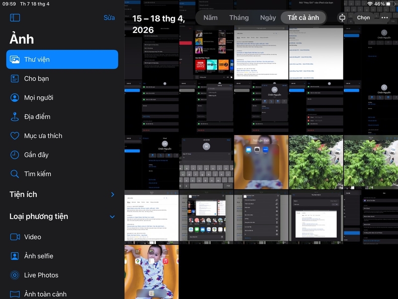 chia sẻ và in ảnh trên iPad 5