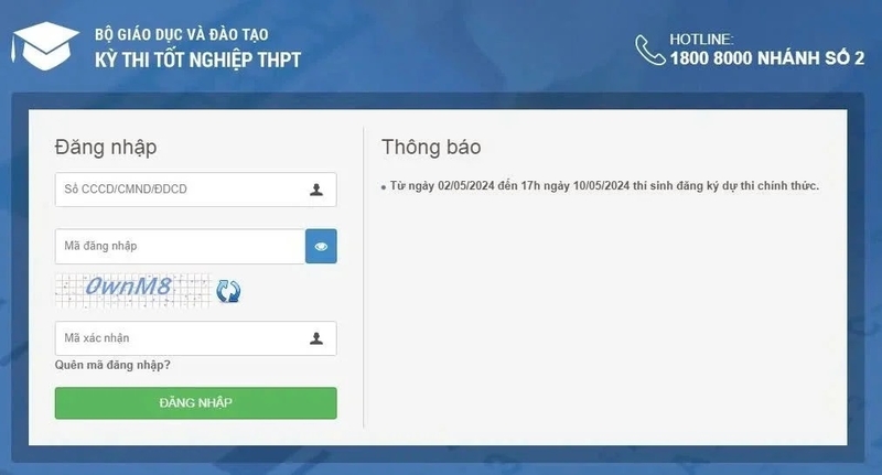 xem giấy báo dự thi THPT quốc gia 21