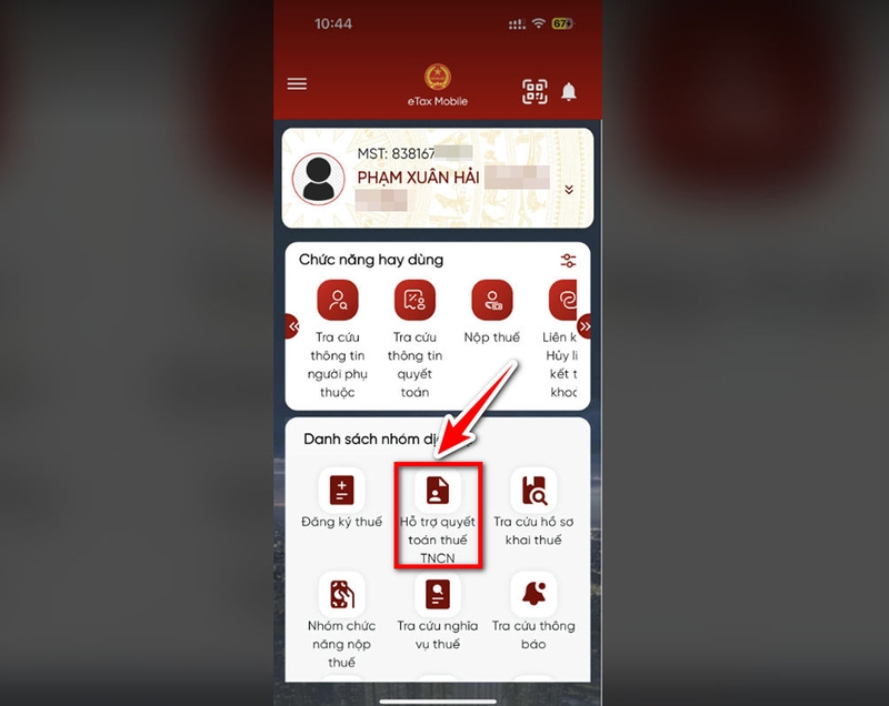 Cách xem số tiền hoàn thuế trên eTax Mobile - 04
