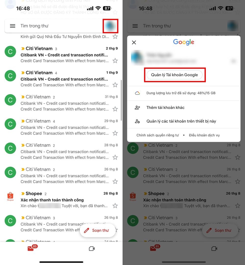 Cách xem lịch sử đăng nhập Gmail cực đơn giản trên điện thoại ảnh 1