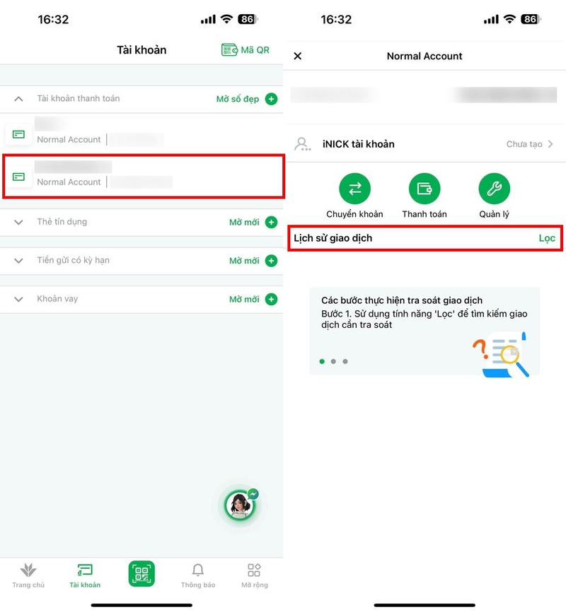2 cách xem lịch sử giao dịch ngân hàng VPBank ảnh 2