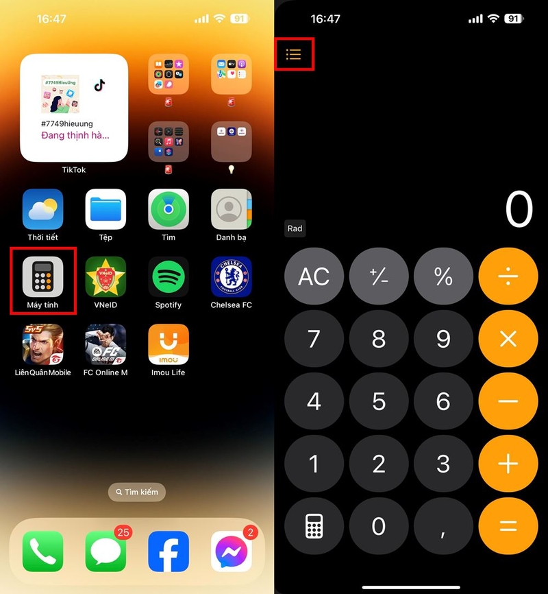 Cách xem lịch sử máy tính iPhone trong iOS 18 1
