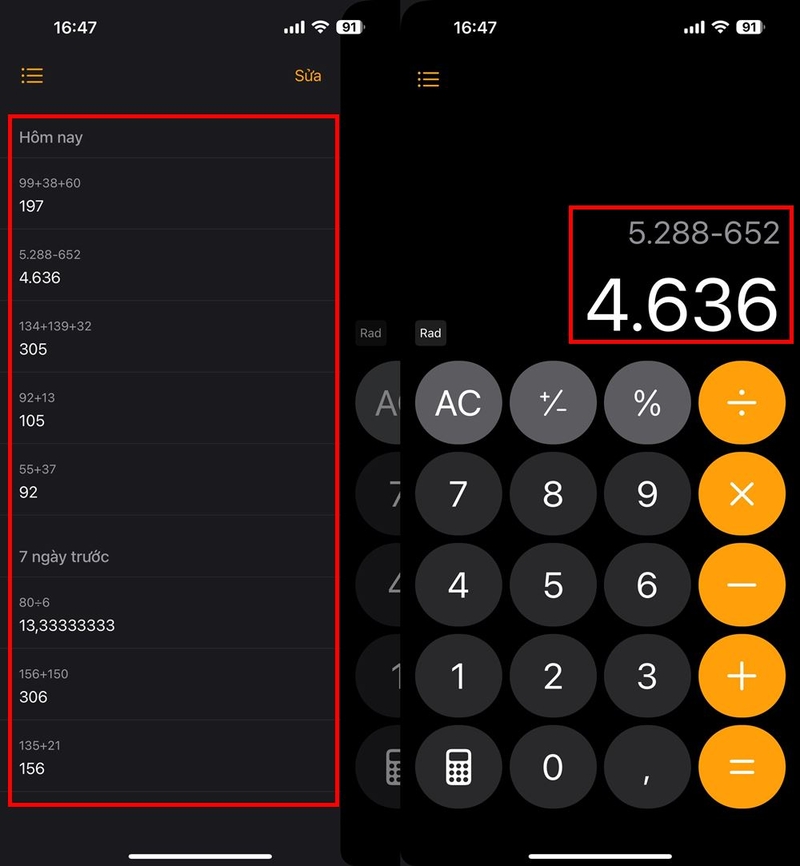 Cách xem lịch sử máy tính iPhone trong iOS 18 2